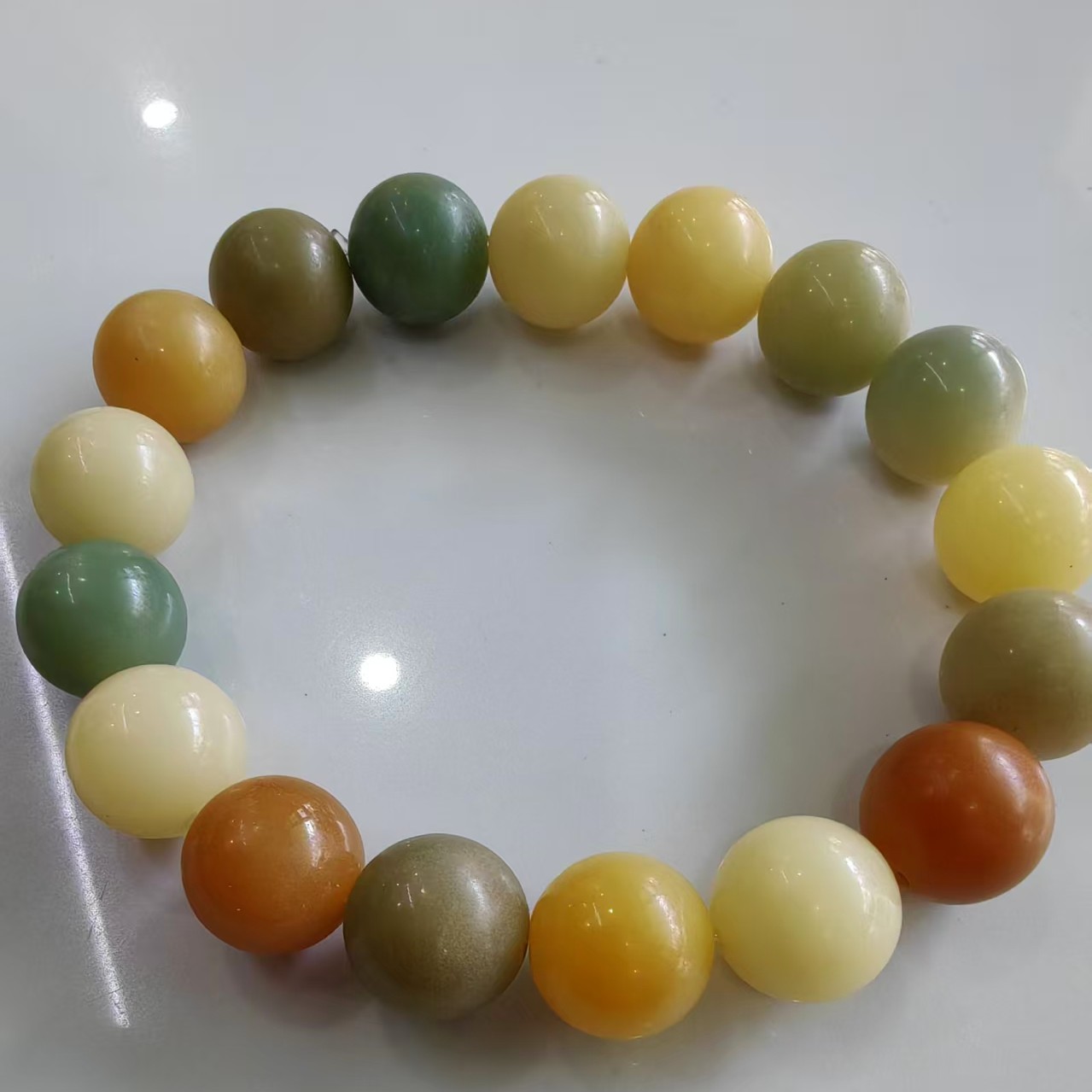 菩提根多色大珠10mm手串