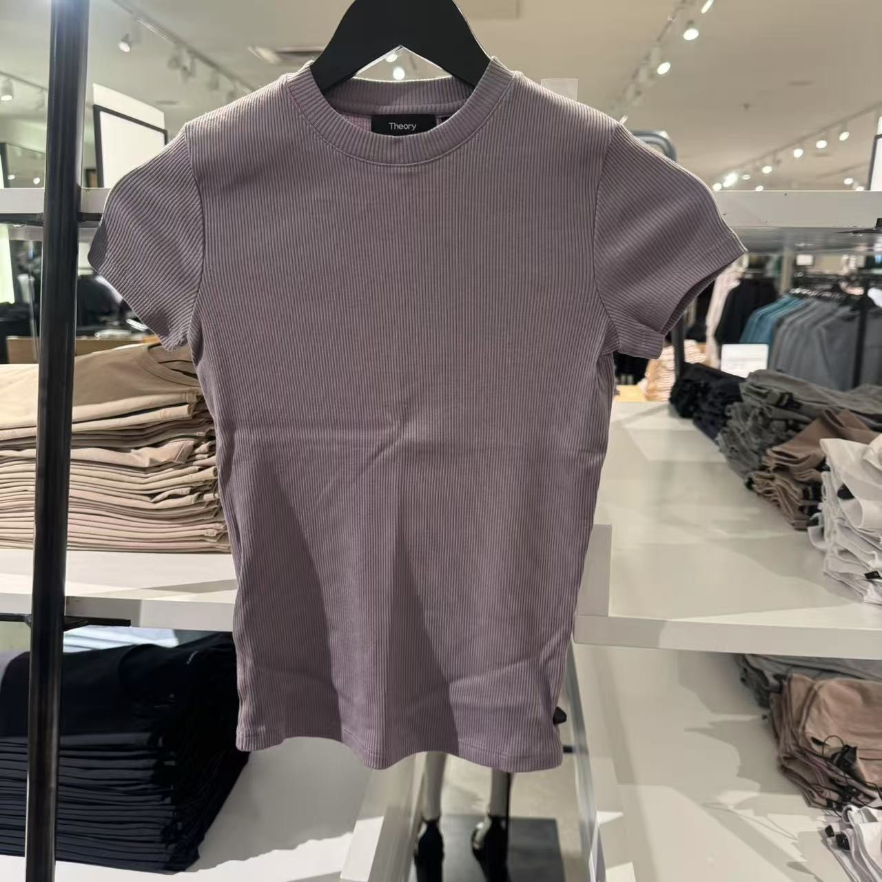 THEORY美国直邮TINY TEE 2棉莫代尔混纺短袖针织T恤N074505R