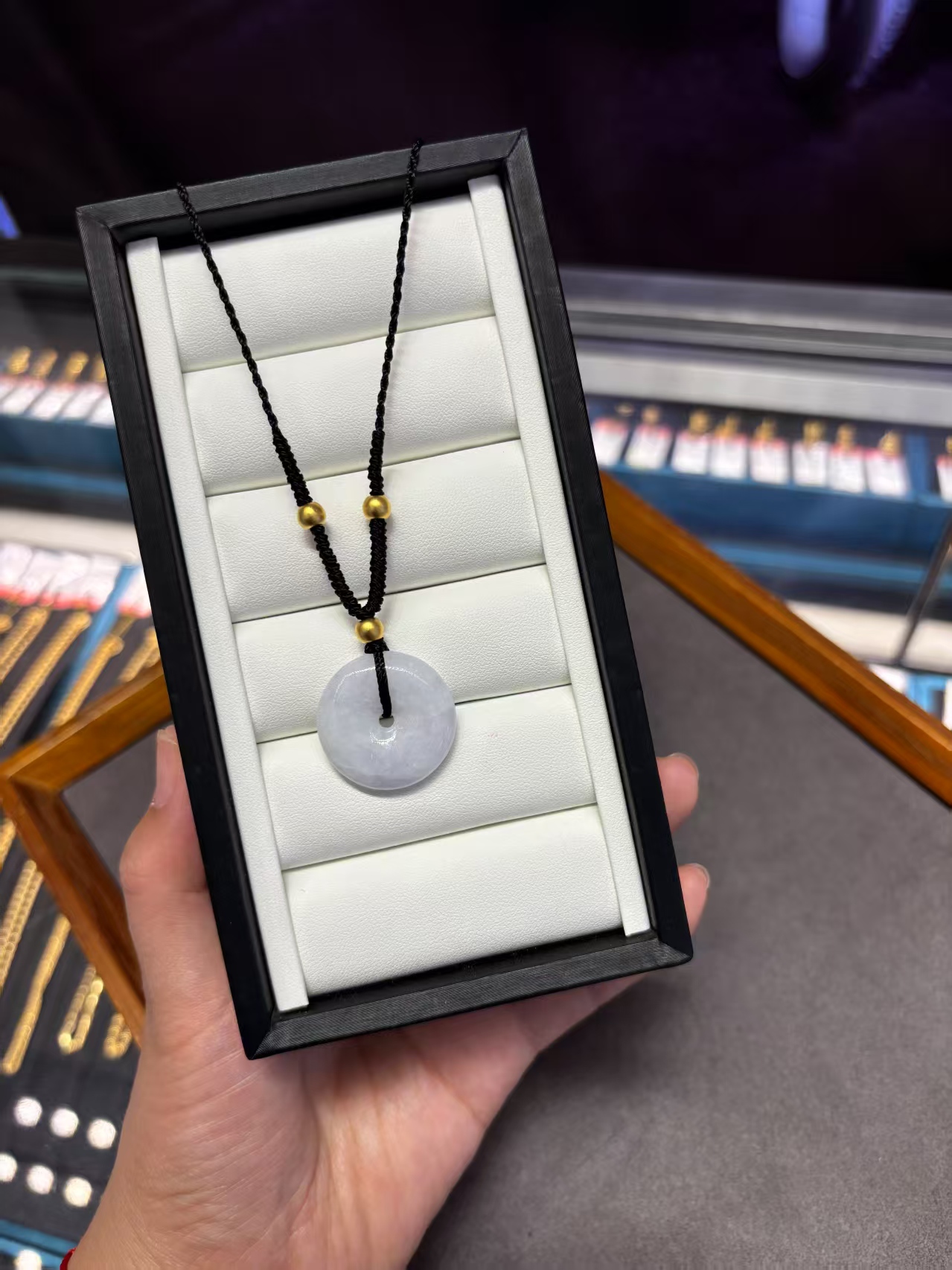 天然翡翠平安扣吊坠时尚玉佩项链男女同款618好物节