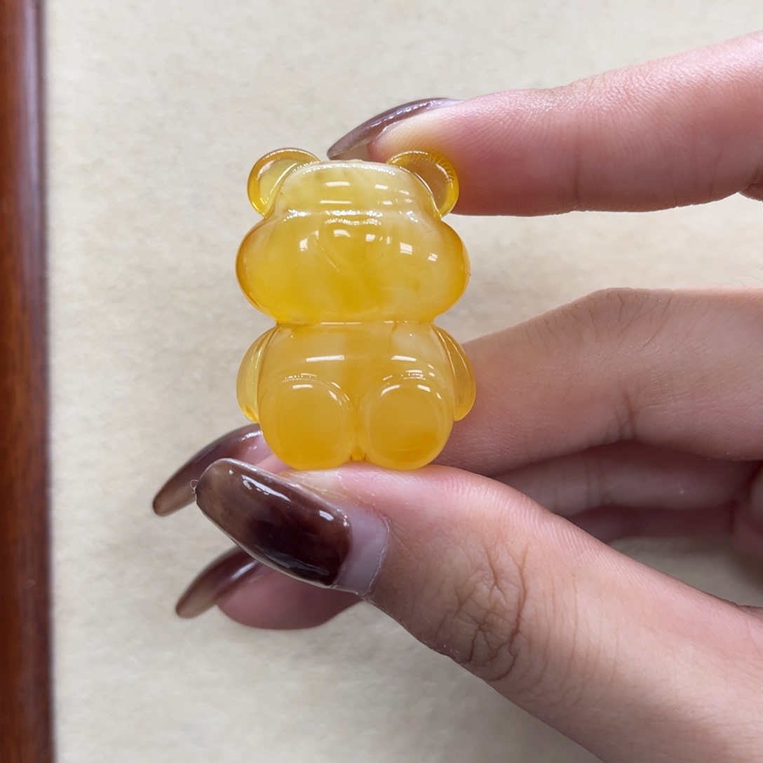 琥珀未镶嵌裸石天然琥珀俄料熊
