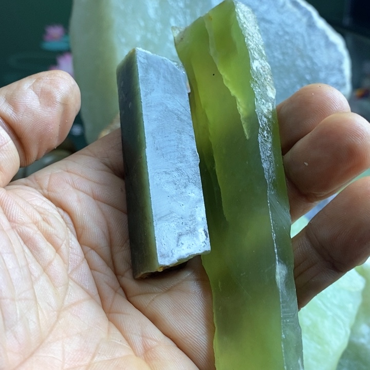 蛇纹石玉珠宝岫玉原石未镶嵌用****8