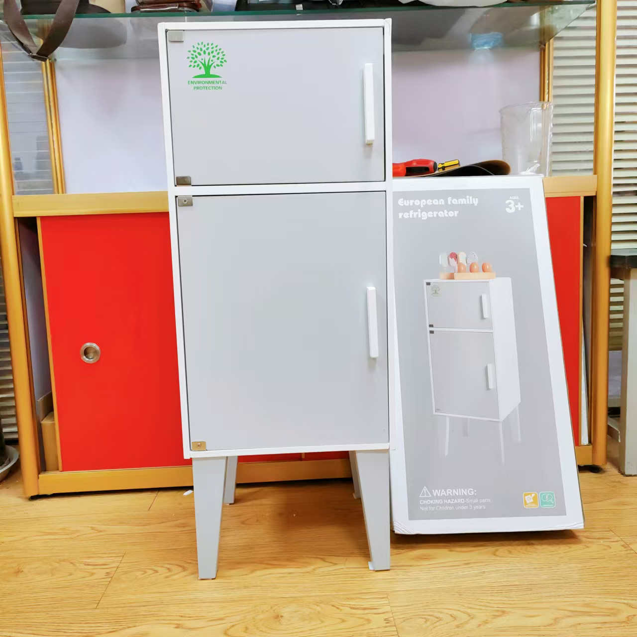 仿真儿童厨房电冰箱玩具双门大号套装木制男女孩过家家宝宝礼物