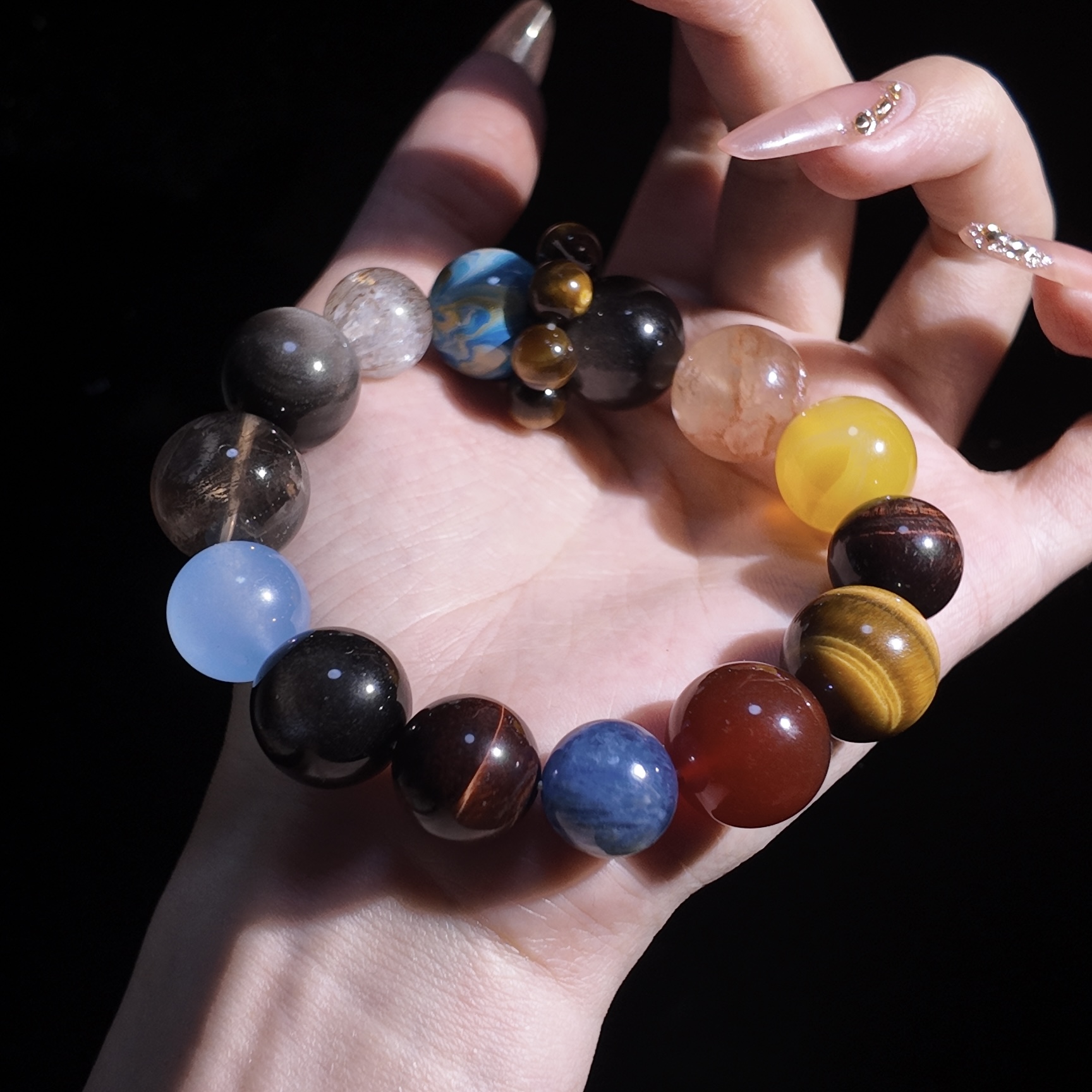 【缤纷】天然水晶手链大漆珠多宝原创爆款多样式水晶手串