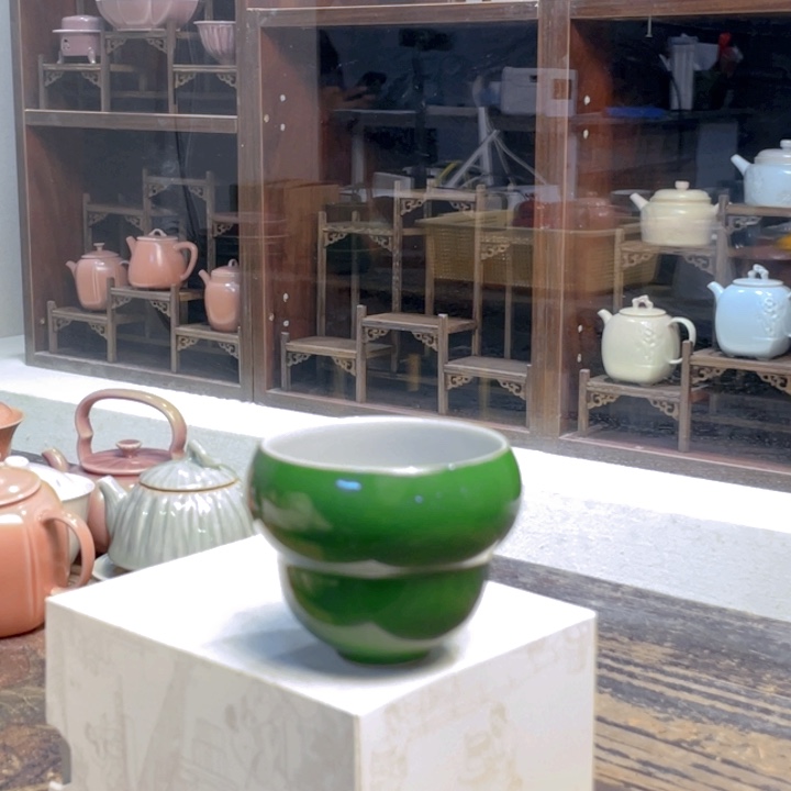 朗窑绿葫芦杯主人杯