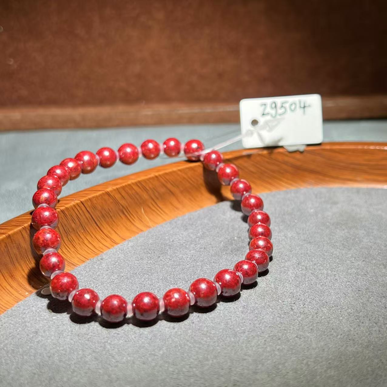 天然辰砂【张老斯珠宝】天然朱砂手串zg504（多样性发货 拍一发一）