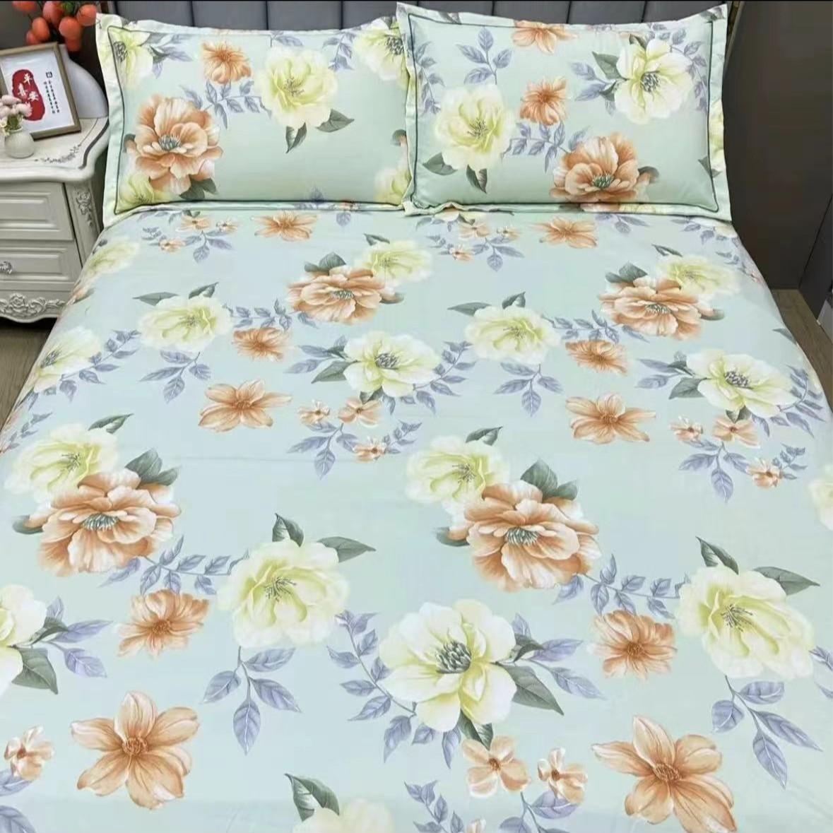 （尾单清仓）澳洲磨毛新疆长荣高端被罩花韵怡然绿被罩