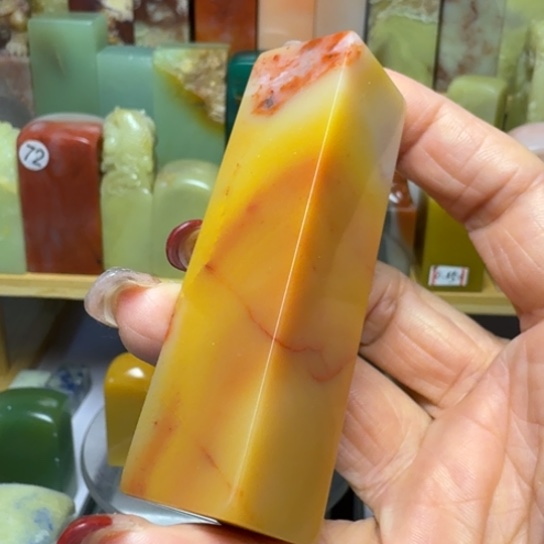 寿山石印石老挝六面平印章