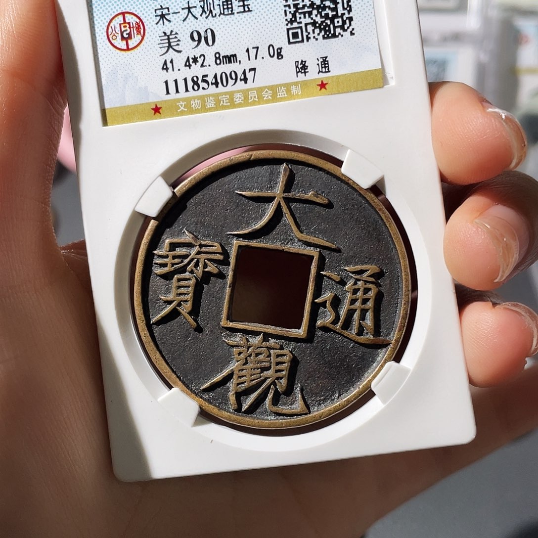 铜周*小莲，精品大观折十，评级编码0947