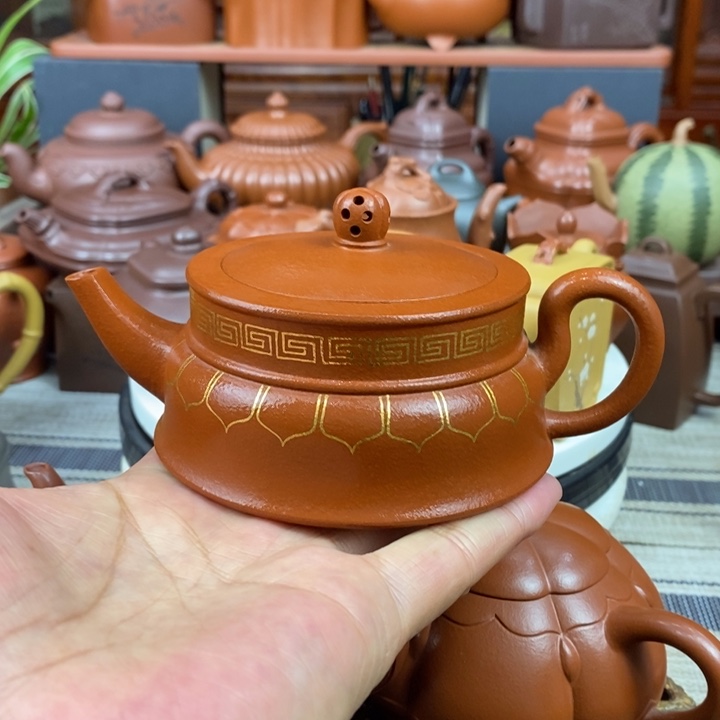 紫砂茶壶禅玉230Cc原矿一厂老红土特价福利