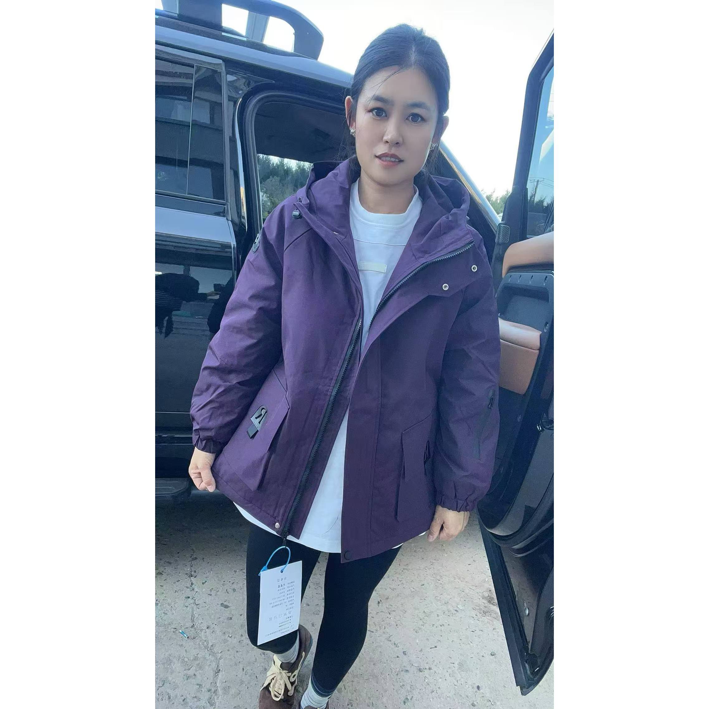 潮秀儿家大码秋冬季新款显瘦二棉冲锋衣外套7119