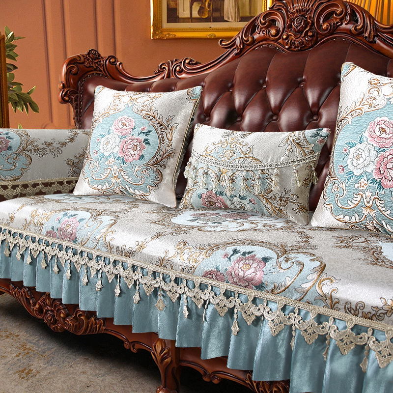 索菲娜欧式沙发坐垫高档防滑沙发垫子2025新款四季款三座一贵妃垫