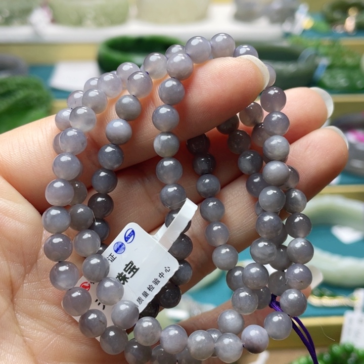 和田玉珠链6m m未镶嵌