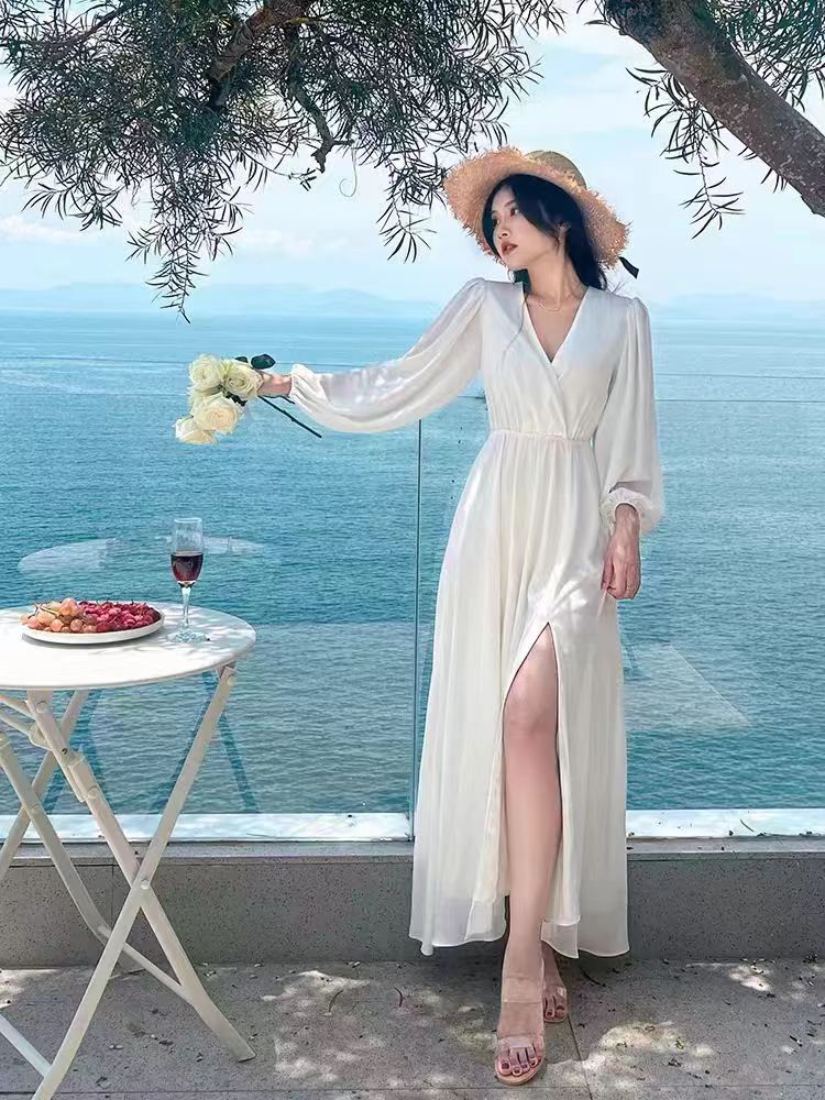 最新【乔姐500-570】长裙秋季常规高腰拖尾裙子连衣裙夏季中长款