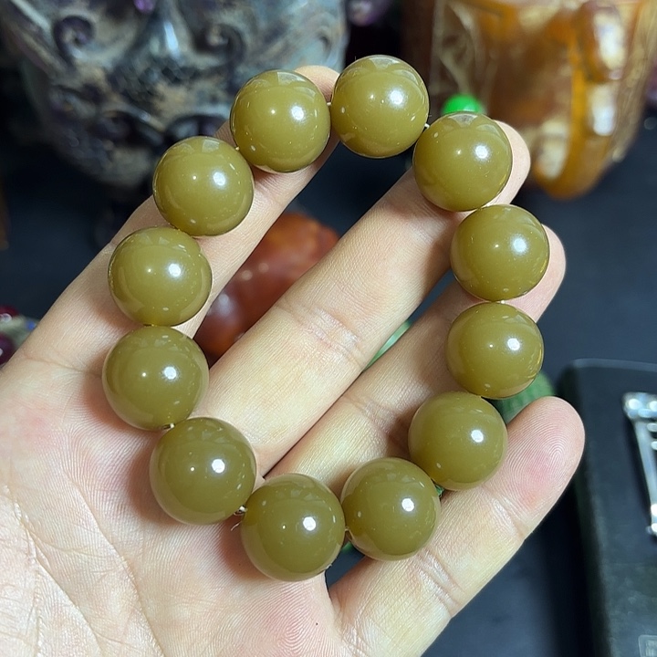 把件白玉菩提一个
