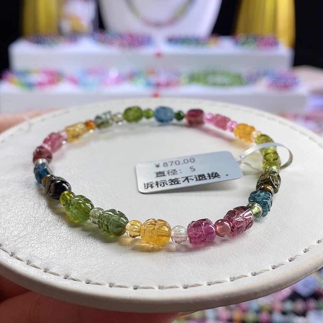 未镶嵌手链碧玺貔貅