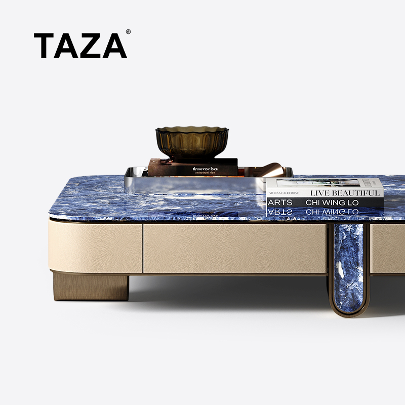 TAZA【凯旋系列】原创奢石茶几别墅大宅客厅搭配轻奢大理石茶几B652