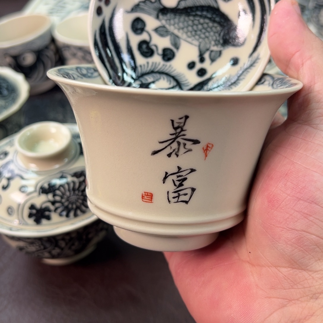 陶景德镇手工收据陶瓷