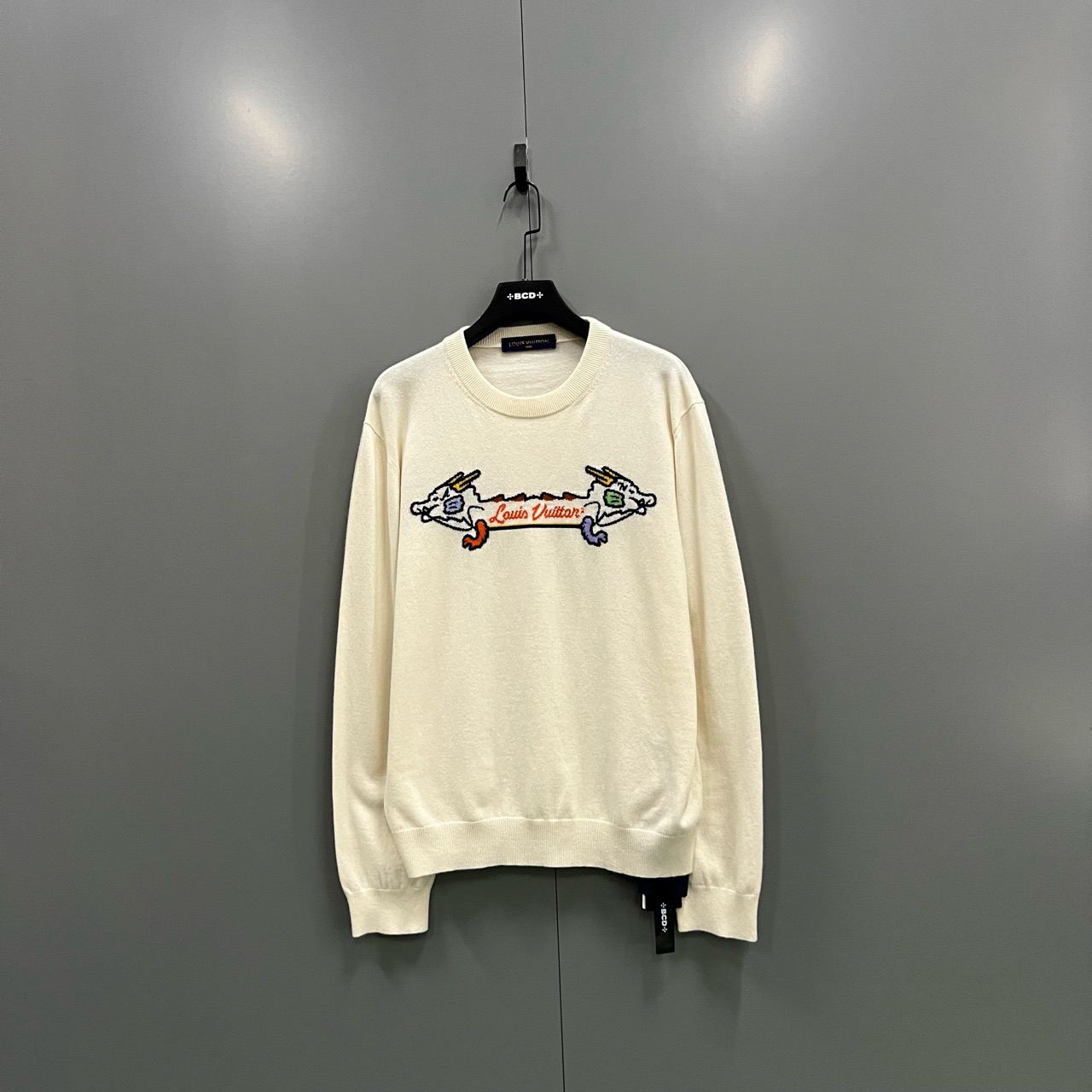 未使用 LouisVuitton/路易威登 (ll) 龙头卡通针织衫 L码103303