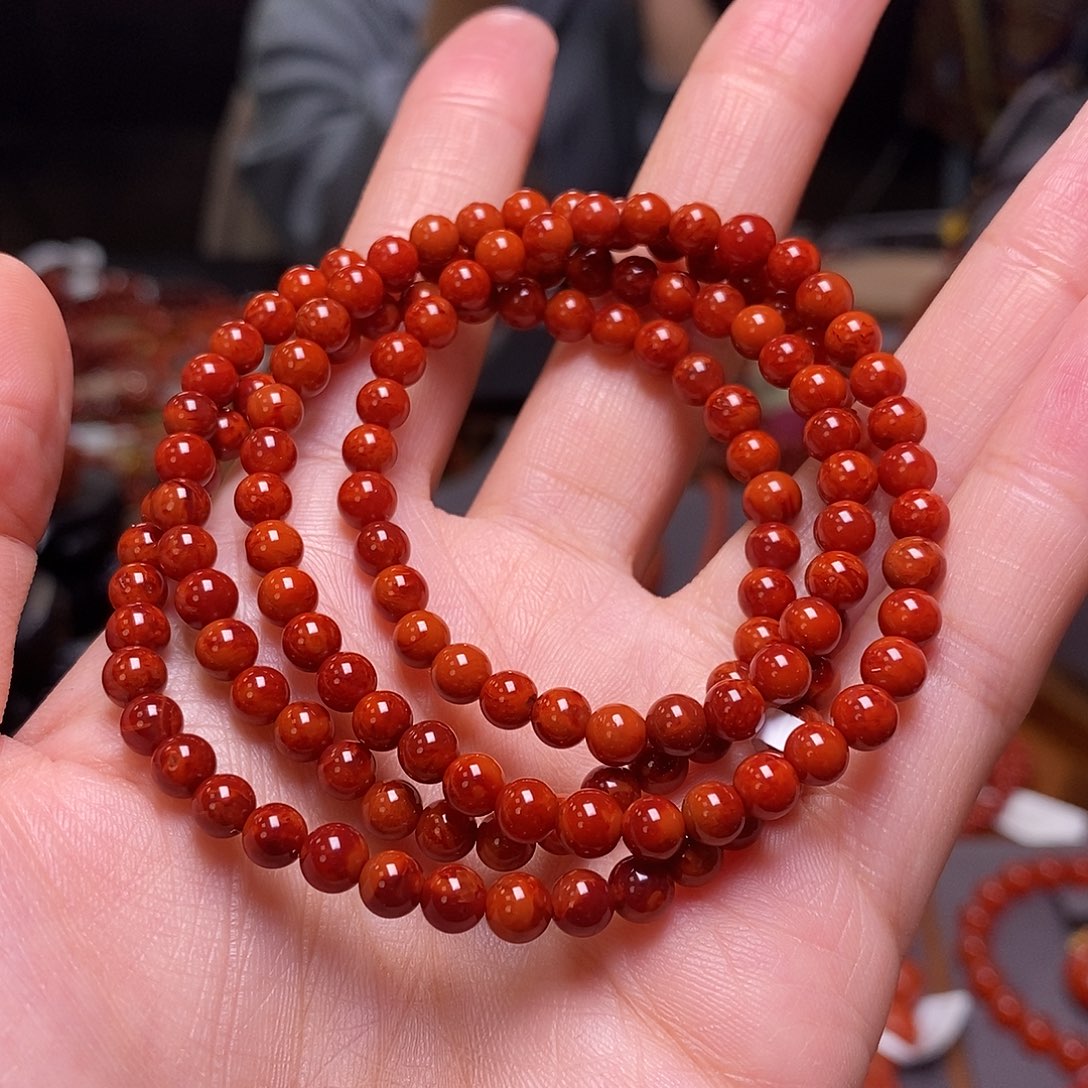 南红玛瑙多圈5m m未镶嵌卡**娜