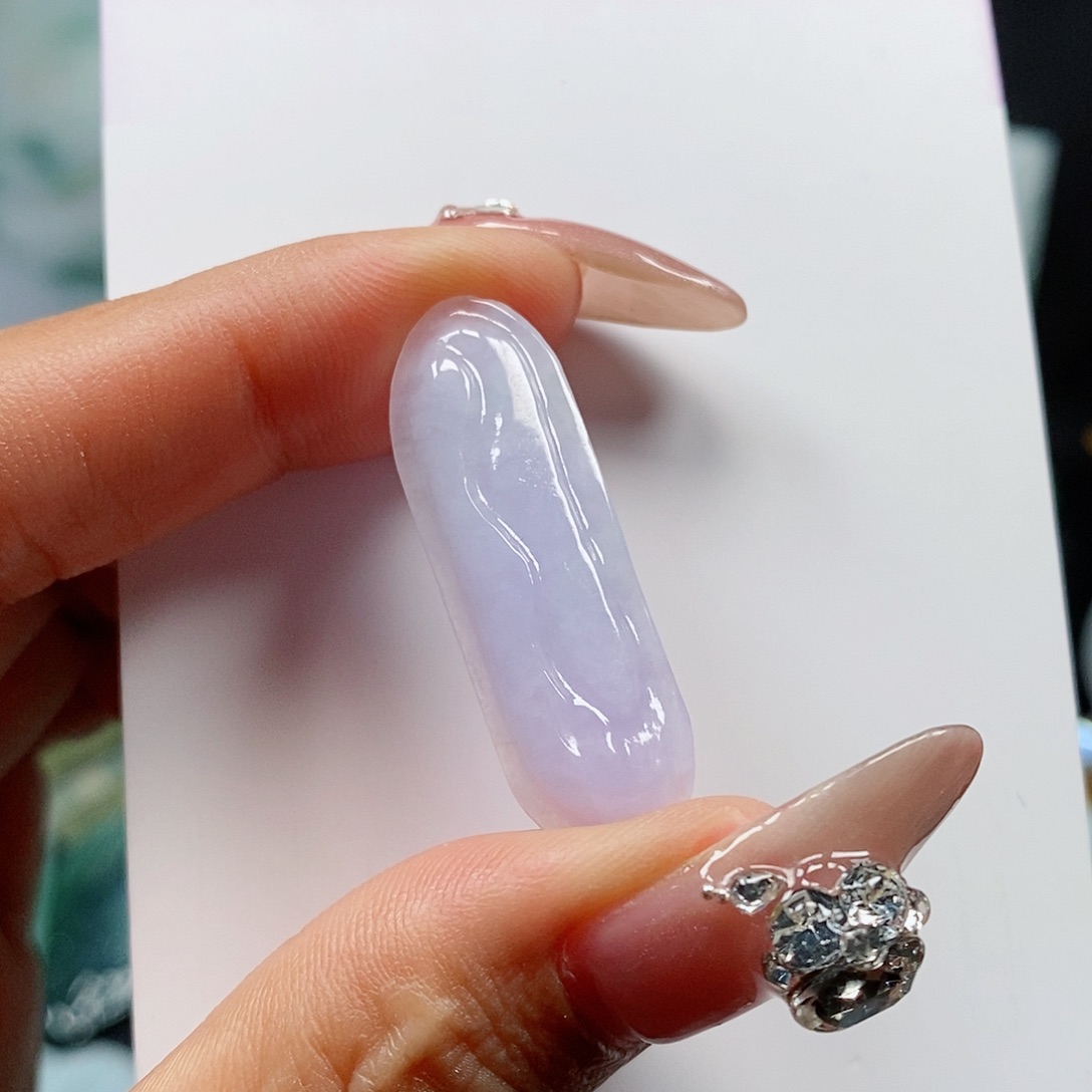 翡翠颈饰未镶嵌缅甸天然a货翡翠挂件