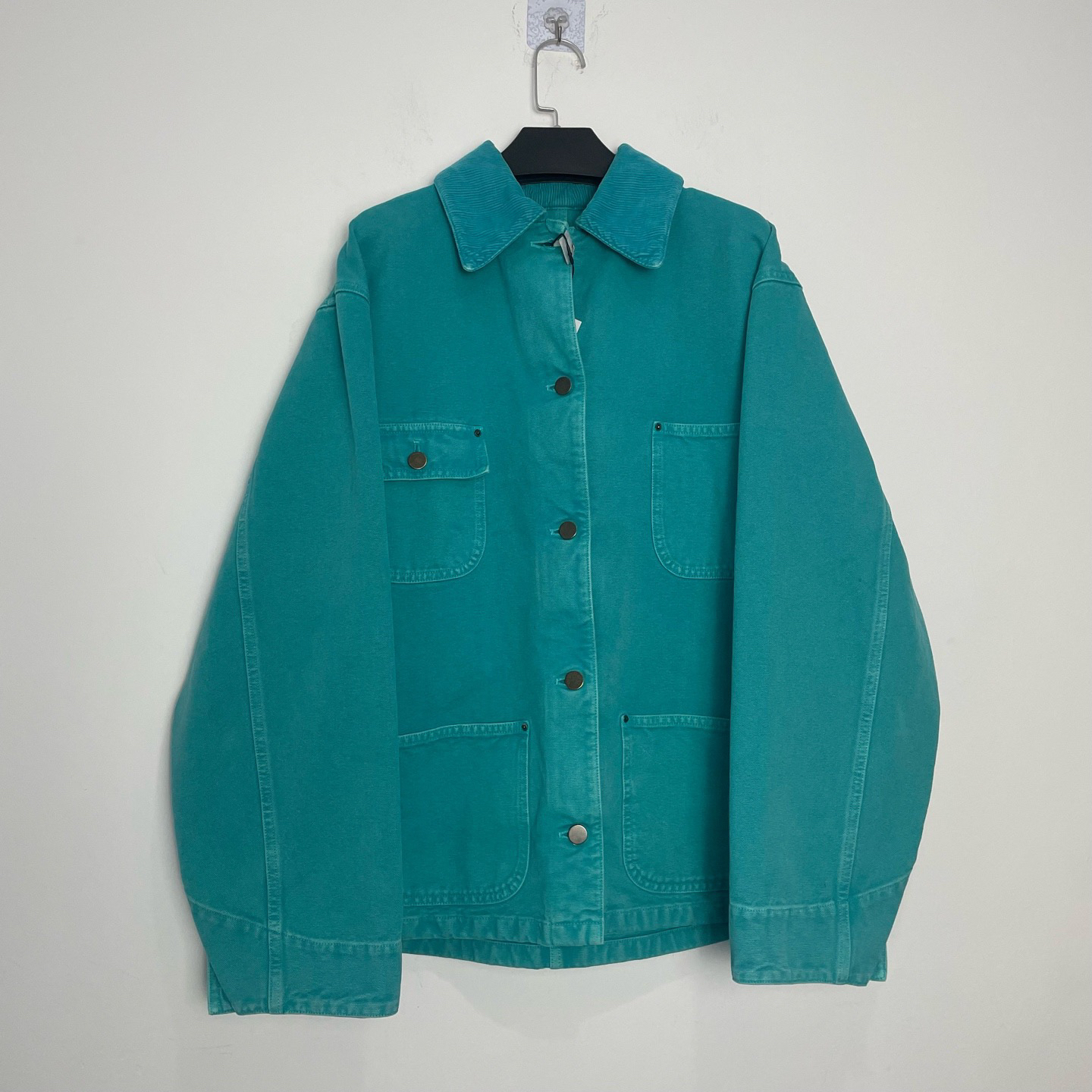 99新 Prada/普拉达 （vd）25ss蒂芙尼绿灯芯绒领四袋夹克0656