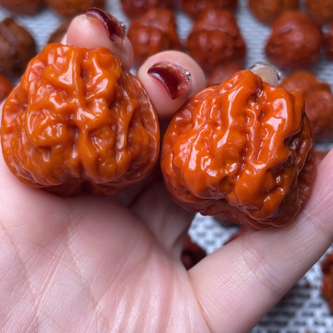 桃核吊坠文玩核桃 手把件 蛤蟆头 35