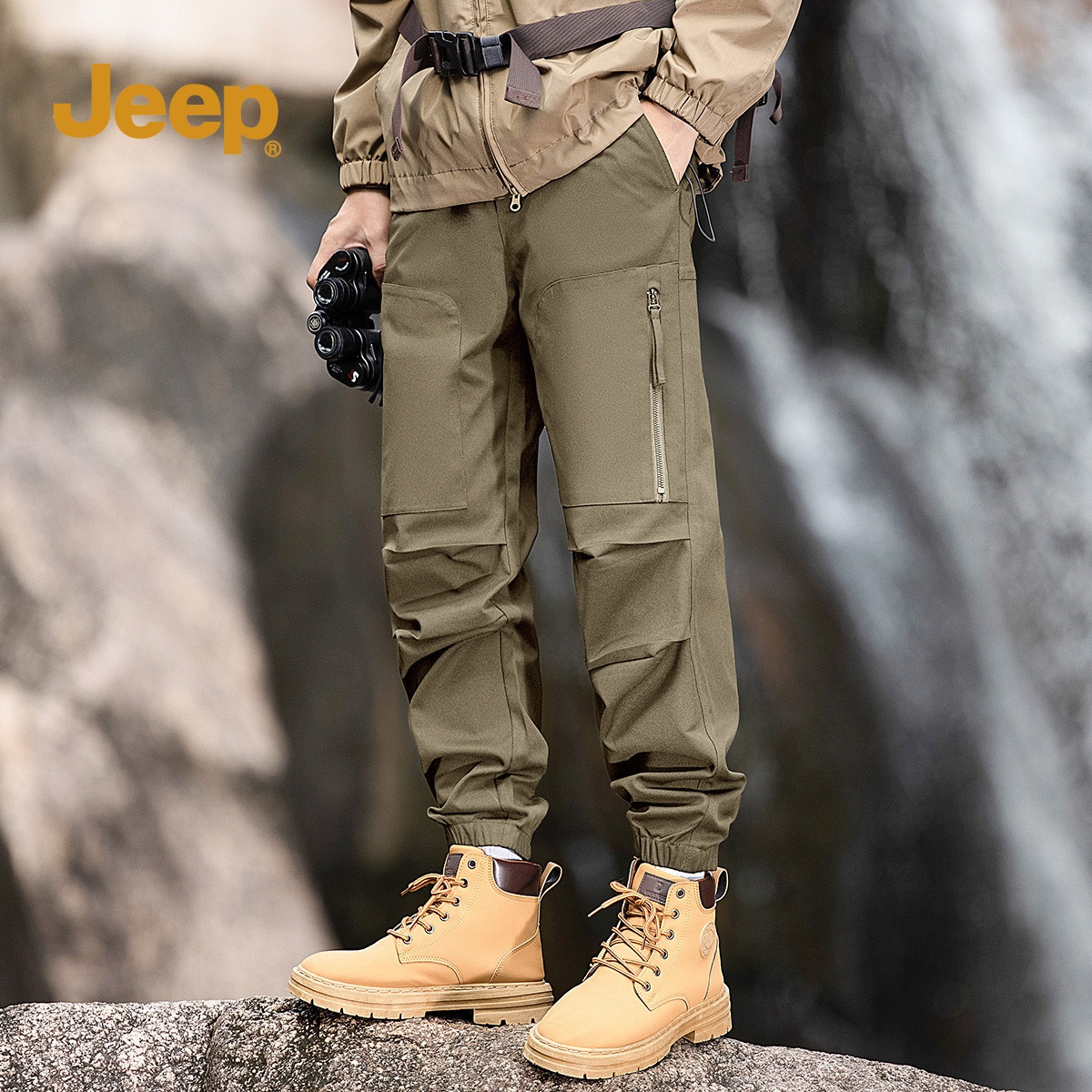 JEEP/吉普美式工装裤男时尚户外山系运动裤百搭男式休闲裤长裤