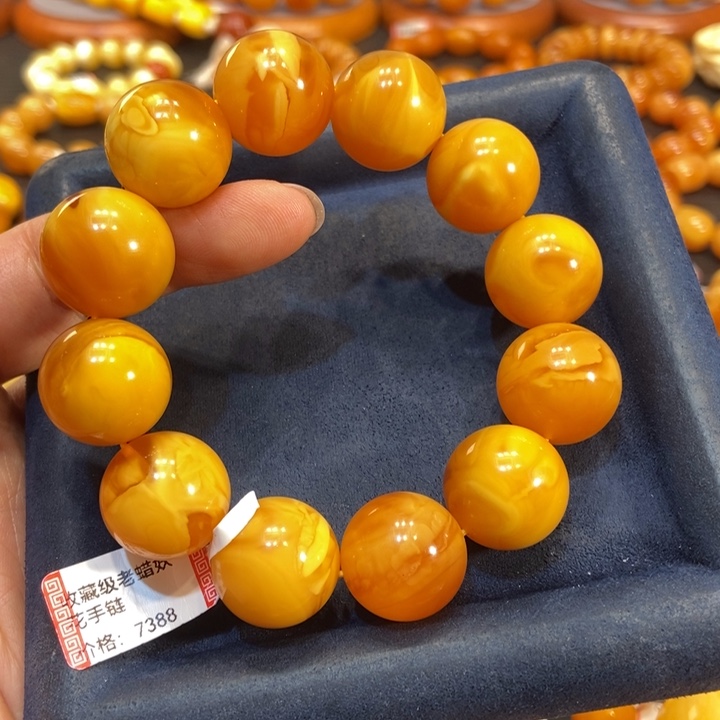 蜜蜡手链未镶嵌童*武蜜蜡