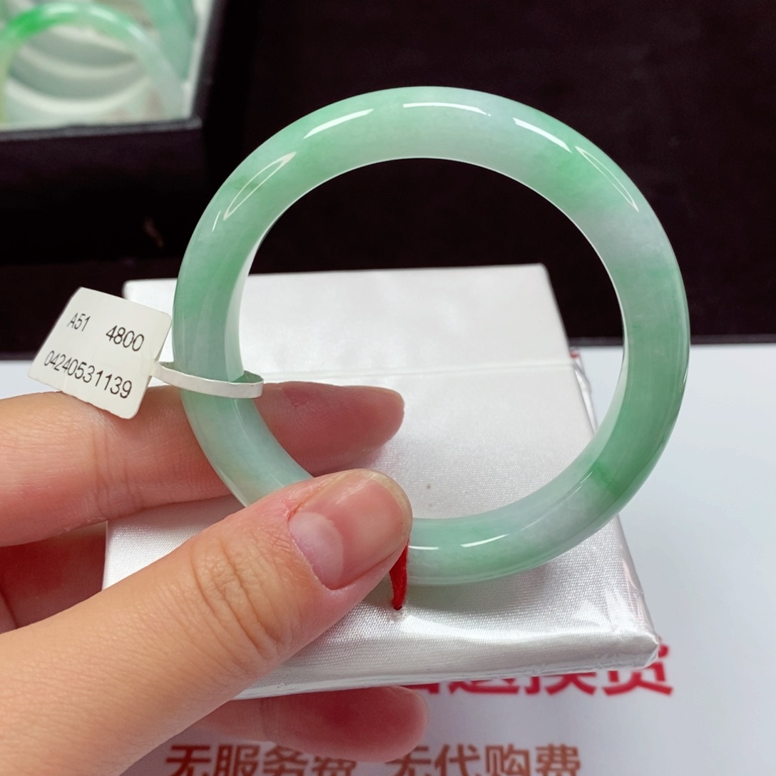 翡翠手镯未镶嵌纯天然缅甸A货翡翠51