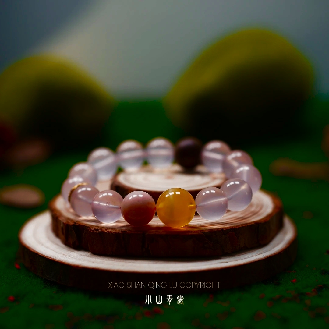 【QS1606】马粉设计款水晶手串 S925银镶嵌 长度18cm 珠子13~14mm