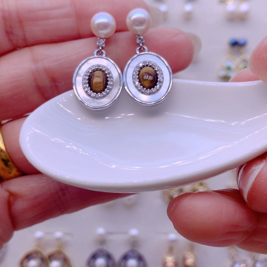 耳饰淡水珍珠合金