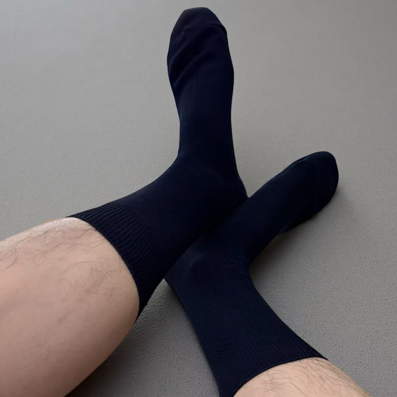 立体圆点丝光棉商务袜