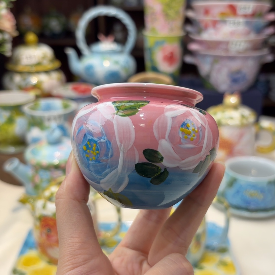 瓷片景德镇手绘高温釉下彩陶瓷茶具