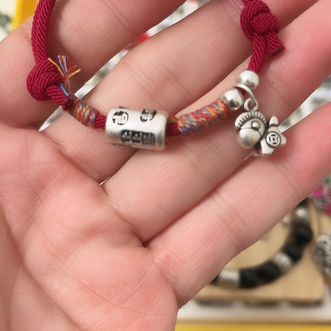 吊坠足银珐琅吉言马