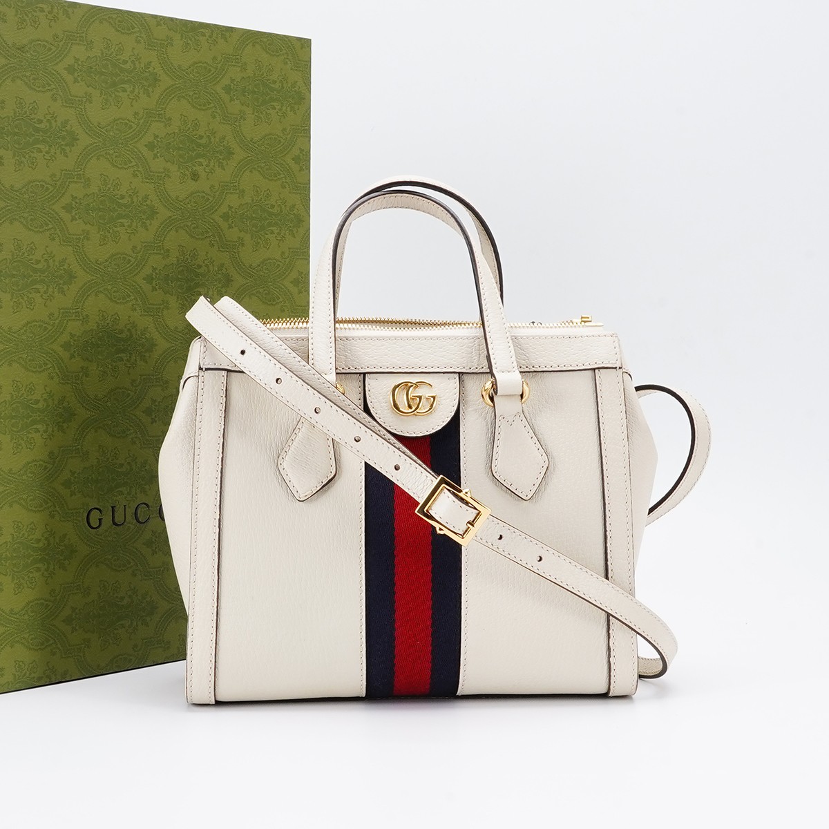95新 GUCCI/古驰 ophidia托特包小号【静文】BG23000081