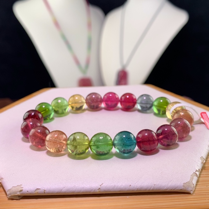 双色碧玺手链未镶嵌