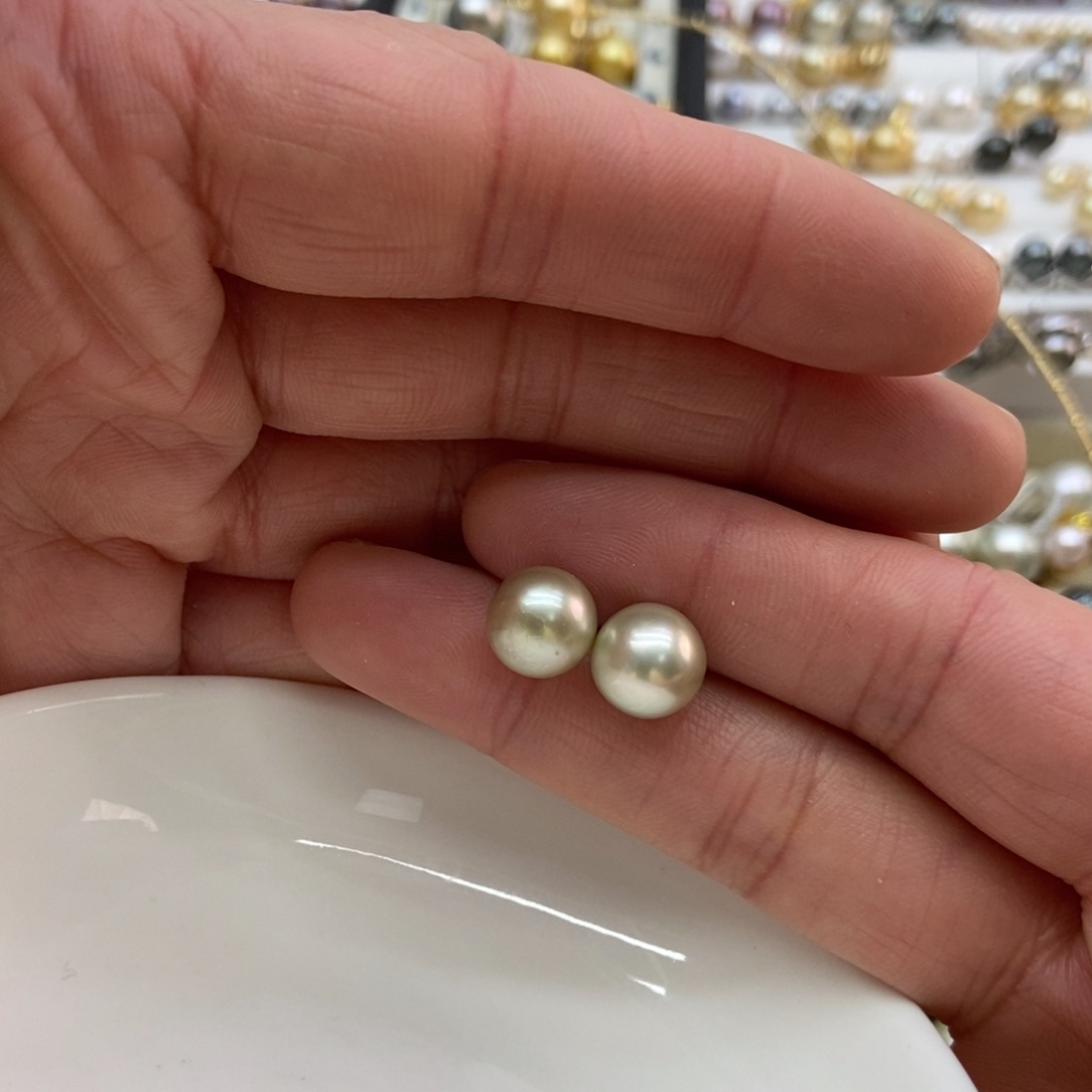 海水珍珠耳饰18K金镶嵌