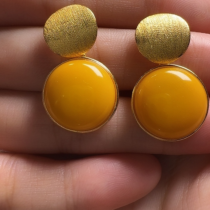 蜜蜡银S925镶嵌耳饰耳坠