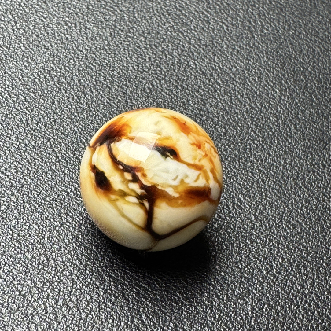 【随缘】沁色琥珀蜜蜡圆珠21.6尺寸