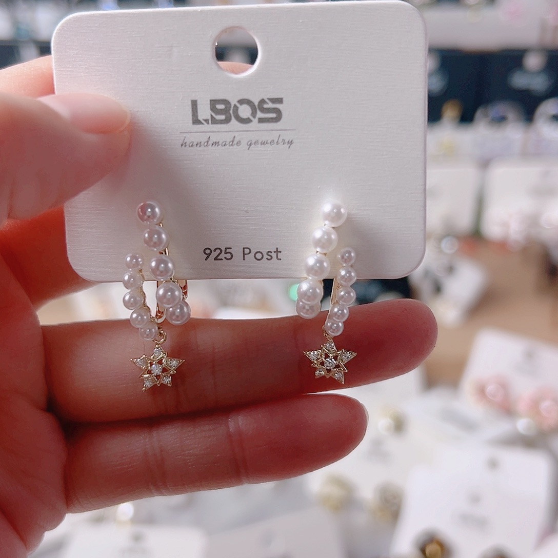 琉璃纯铜合金耳环的