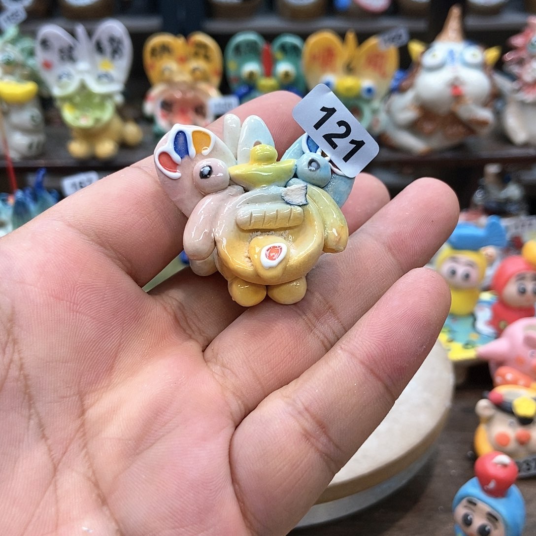 摆件直播间手工抽象陶瓷摆件121
