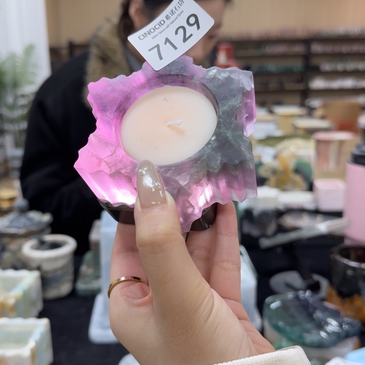 绿水晶雪花香薰7129