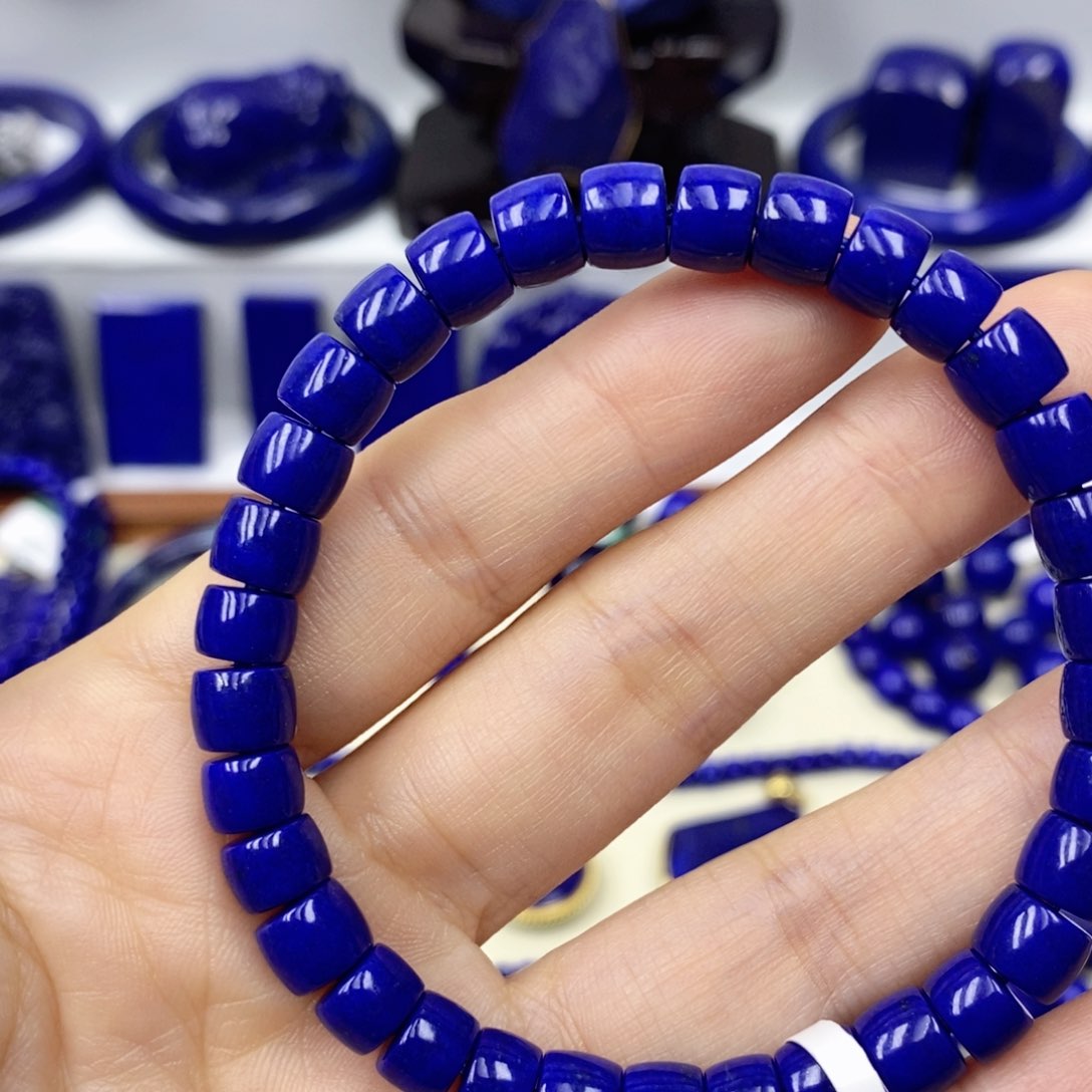 青金石耳饰未镶嵌