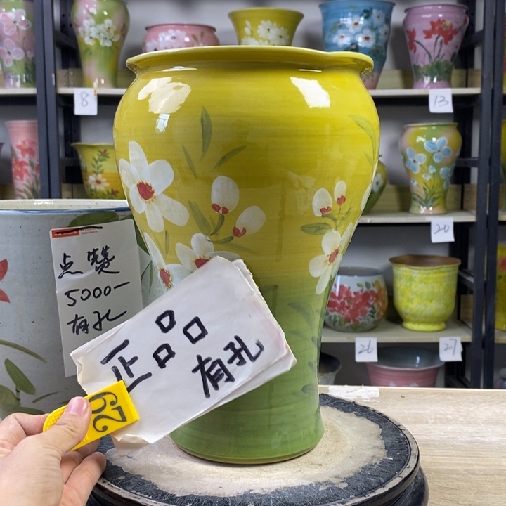 景德镇手工手绘陶瓷花盆