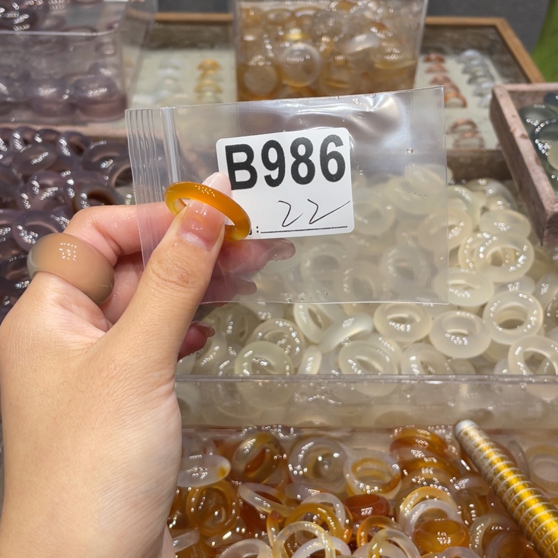 玛瑙/玉髓未镶嵌戒指986