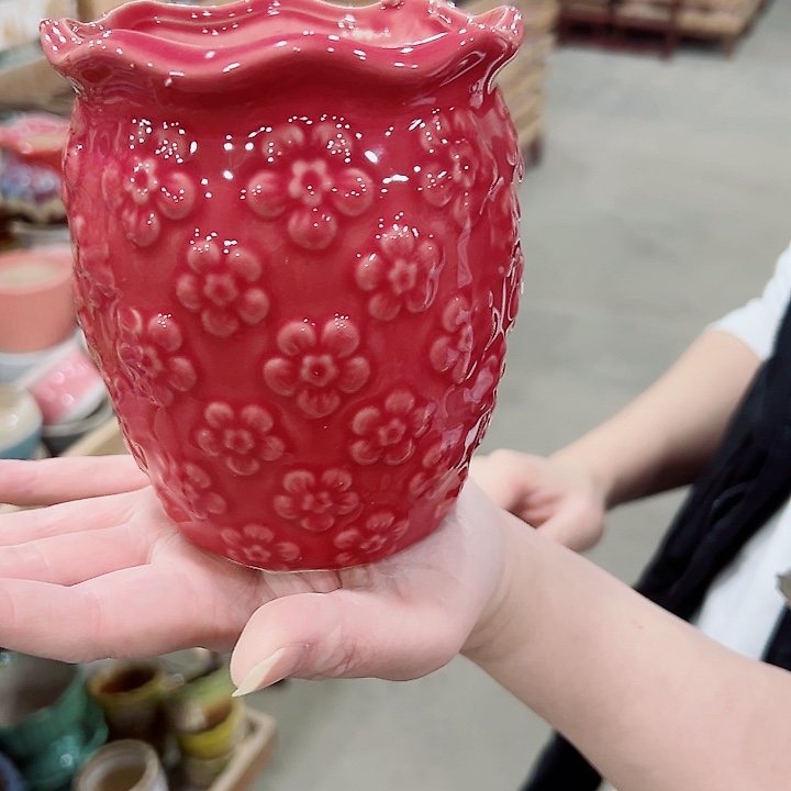 有孔.凑满10元发货多肉陶瓷花盆！