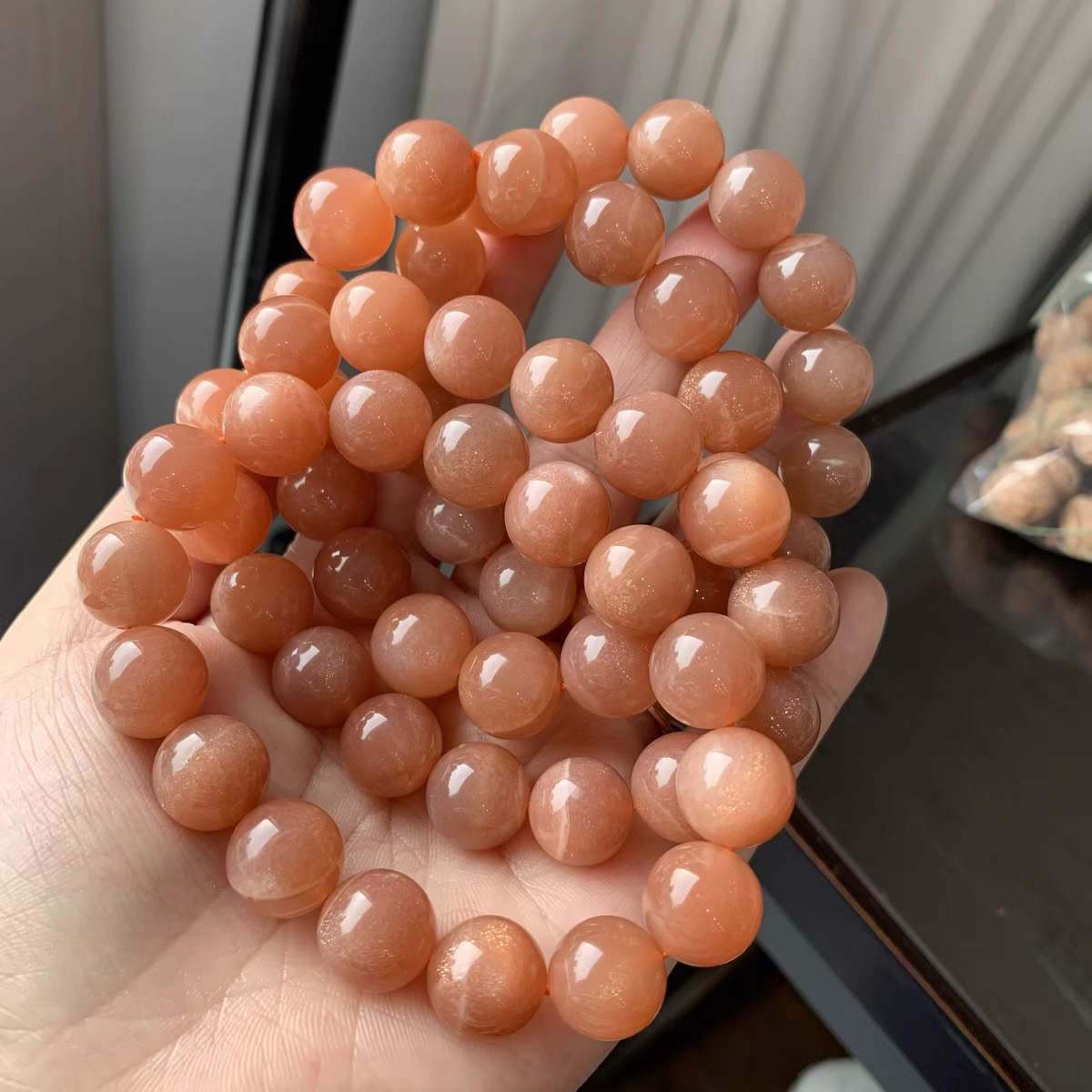 T556天然太阳石单圈手串时尚百搭多样性发其一