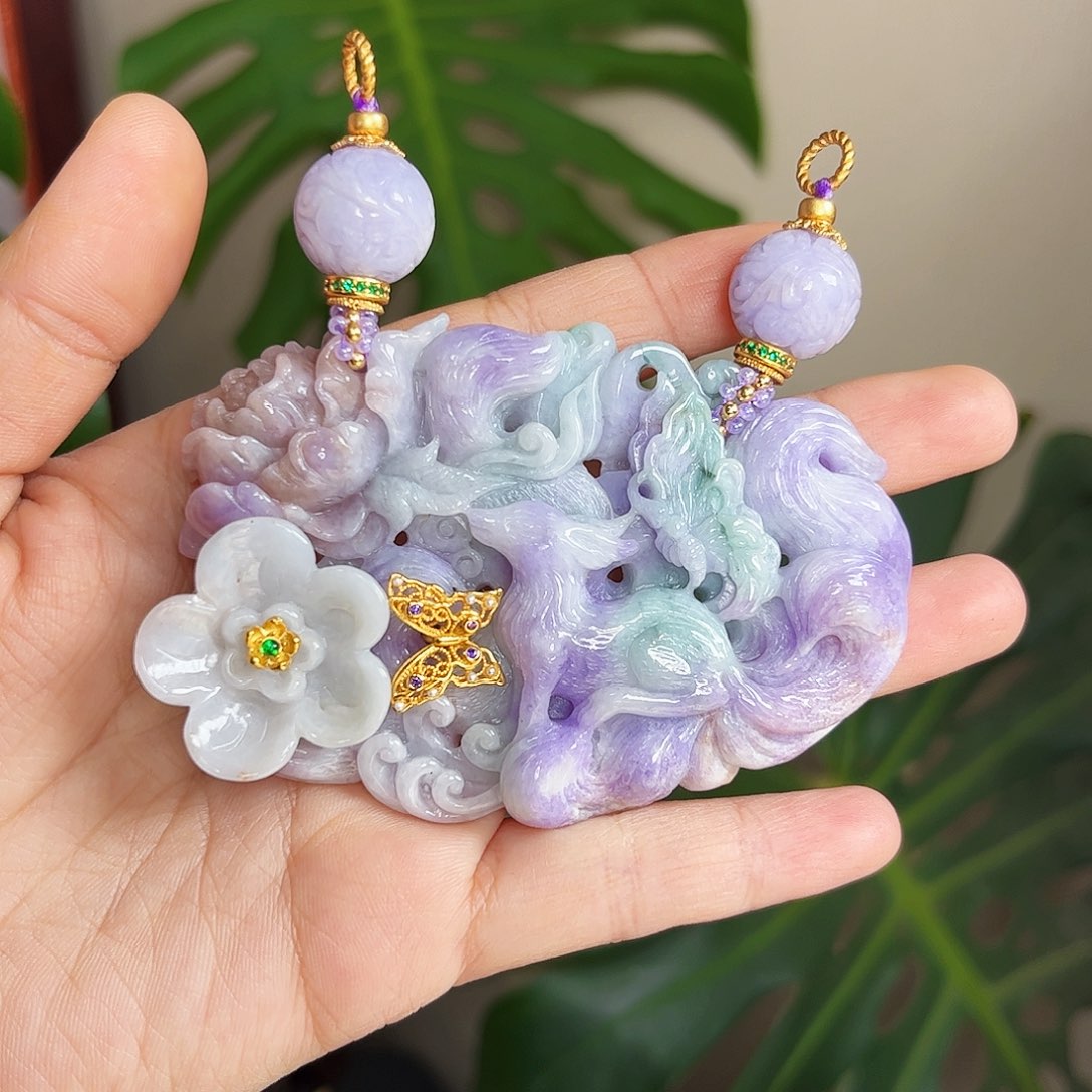 【闪购商品】翡翠吊坠(赠链)未镶嵌 九尾狐