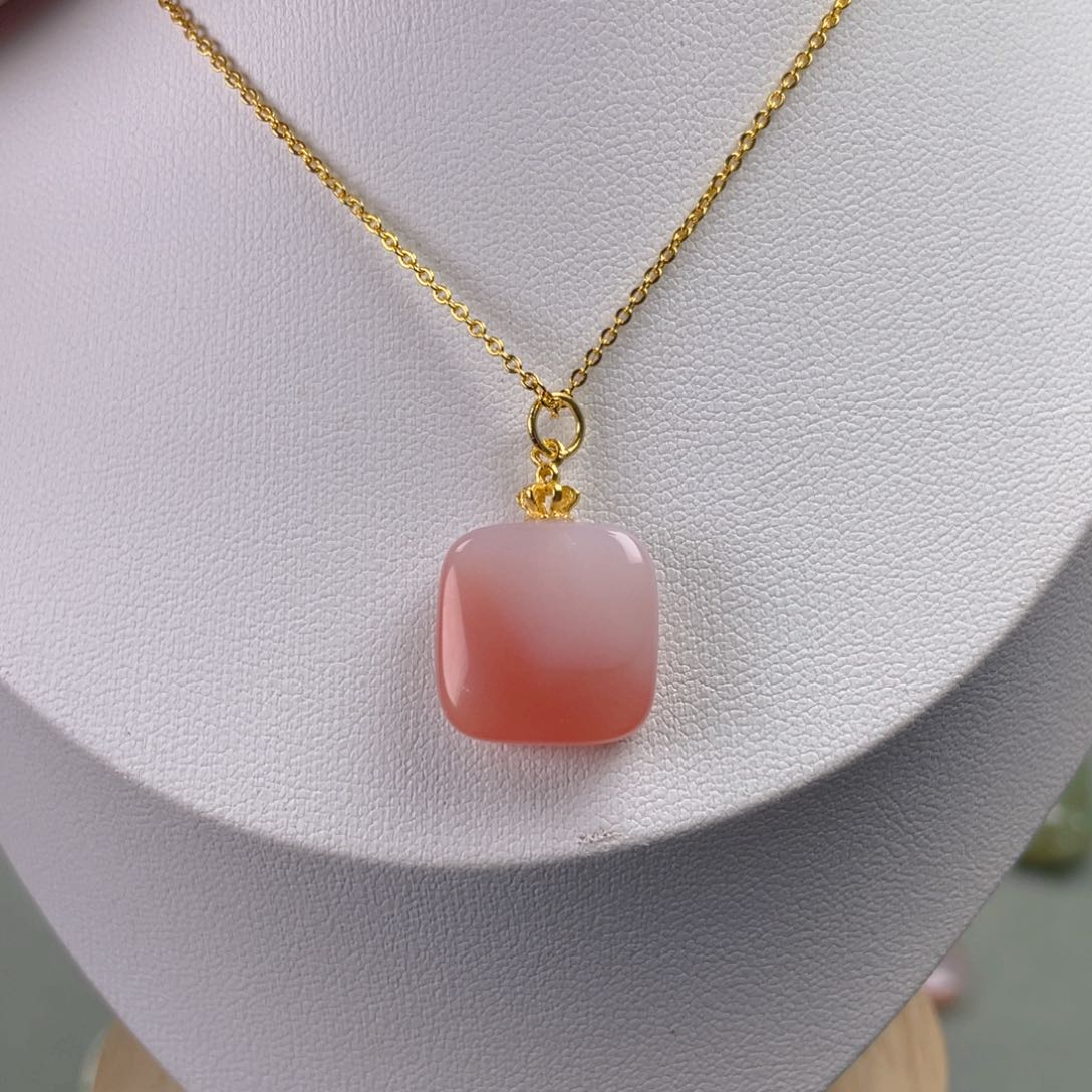 玛瑙/玉髓颈饰银S925镶嵌