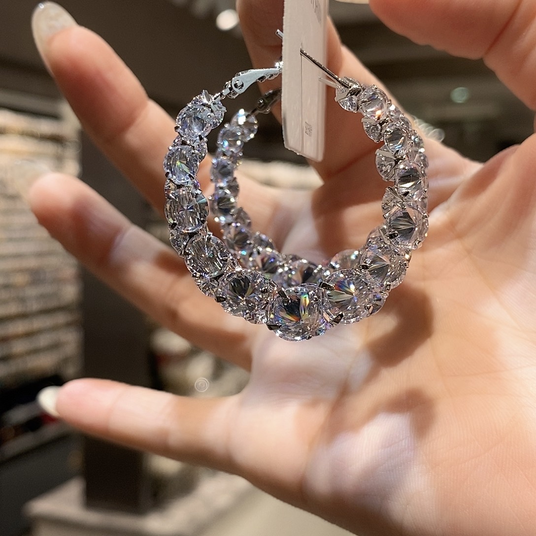 铜合金925银银色钻钻圈